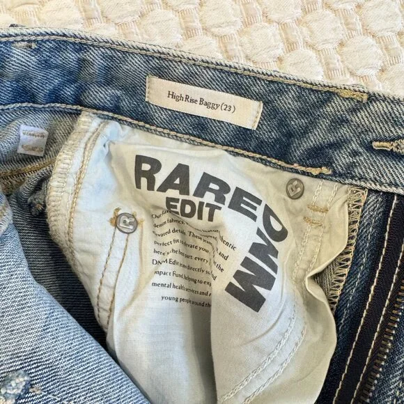 RARE DNM EDIT Light Indigo High Waisted Baggy Jeans - 23 - PacSun - Picture 8 of 9